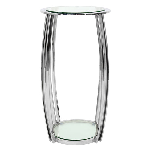 Scarlett Silver & Glass Side Table